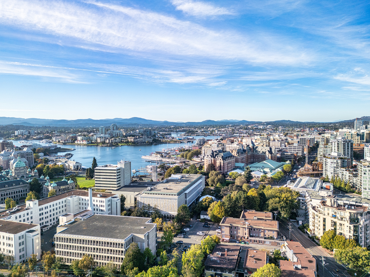 Aerial View commercial landscaping victoria bc